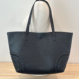 Madison West Elegant Black Tote